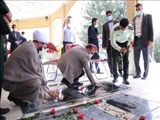آیین غبارروبی مزار شهدا به مناسبت سالگرد شهادت شهید درختی