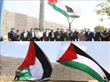 پرچم کشور فلسطین در باقرشهر برافراشته شد