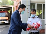 حضور معاون استاندار تهران و فرماندار ویژه شهرستان ری در ایستگاه آتشنشانی محله ۱۳ آبان شهرری