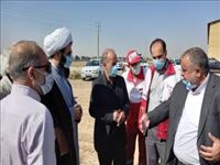  آئین کلنگ زنی پایگاه امداد و نجات هلال احمر و اورژانس شهری و بین جاده ای زنده یاد سپهر نجفیان در بخش فشافویه