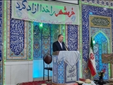 حضور فرماندار شهرستان ری در مراسم نماز عبادی سیاسی جمعه شهرک خاورشهر بخش مرکزی ری