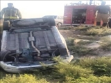 واژگونی خودرو در کمربندی دوم تهران با یک مصدوم 