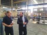 بازدید بخشدار فشافویه از کارخانه های تولید سازه های فلزی صنعتی و مسکونی و ظروف بلور و پلاستیک