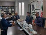 دیدار دهیار و اعضای شورای اسلامی روستای محمودآباد با بخشدار خاوران بمناسبت هفته دولت 