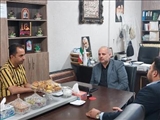 دیدار دهیار و عضو شورای اسلامی روستای لپه زنک با بخشدار خاوران