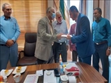 اعطای حکم دهیار روستای قاسم آباد تهرانچی توسط بخشدار خاوران 
