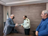 دیدار بخشدار خاوران با رئيس کلانتری قیامدشت بمناسبت هفته نیروی انتظامی 