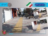  ادامه اجرای عملیات سنگفرش در پیاده رو های سطح شهر