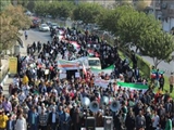 راهپیمایی پرشور ۱۳ آبان و انزجار از استکبار جهانی در بخش فشافویه