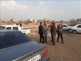 حضور مسئولین شهرستان در محل پروژه ایمن سازی کانال آب روستاهای غنی آباد و اسلام آباد سیمان