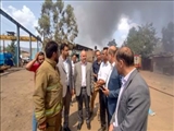 مهار آتش سوزی در محدوده روستای چهل قز بخش خاوران باتلاش آتش نشانان