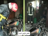 حریق موتور سیکلت، منزل مسکونی را به آتش کشید