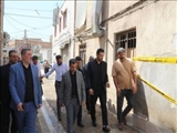 حضور سرپرست فرمانداری ویژه ری در محل حادثه انفجار ساختمان در محله جوانمردقصاب