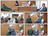 دیدار صمیمانه شهردار باقرشهر با فرمانده سپاه ناحیه حضرت روح الله(ره) به مناسبت هفته دفاع مقدس