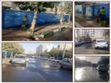 رفت و روب و شستشوی معابر مدارس  در طرح استقبال از مهر توسط پرسنل شهرداری باقرشهر