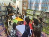 نشست قصه گویی و بلندخوانی کتاب "معصومین و کودکان" در کتابخانه کوثر شهرستان ری