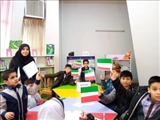ساخت کاردستی پرچم ایران در کتابخانه عمومی جدّا شهرستان ری