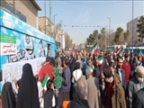 برپایی غرفه اداره کتابخانه های عمومی شهرستان ری در مسیر راهپیمایی 22 بهمن