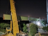 بخش اول عرشه ضلع شرقی پل شهید جعفرزادگان نصب شد