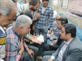 برپایی میزخدمت و دیدار چهره به چهره مردم با مسئولین شهرستان ری در محله دولت آباد شهرری
