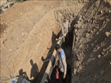 آغازساخت حوضچه های بتنی شیرآلات خط انتقال آب روستای قاسم آباد تهرانچی