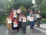 ساخت کاردستی "درختان بهاری" در کتابخانه جدّا شهرستان ری