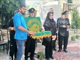 بهزیستی شهرستان ری / آیین پرچم‌گردانی بارگاه ملکوتی امام رضا(ع) در مرکز اقامتی بهبودی «بشارت همیاری سیدین» برگزار شد