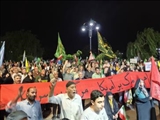 نود و پنجمین شب از حماسه میدان داری مردم ولایتمدار قبله تهران در شب عید ولایت