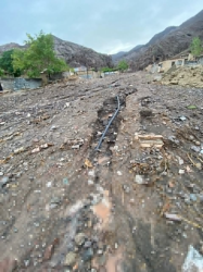 خسارت سیل به جاده چهل قز و سنگ