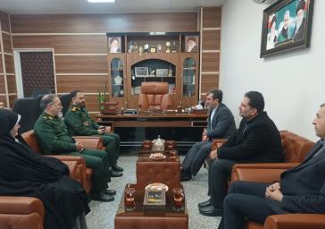 دیدار فرماندار ویژه شهرستان ری با فرمانده سپاه ناحیه مقاومت حضرت عبدالعظیم «ع»